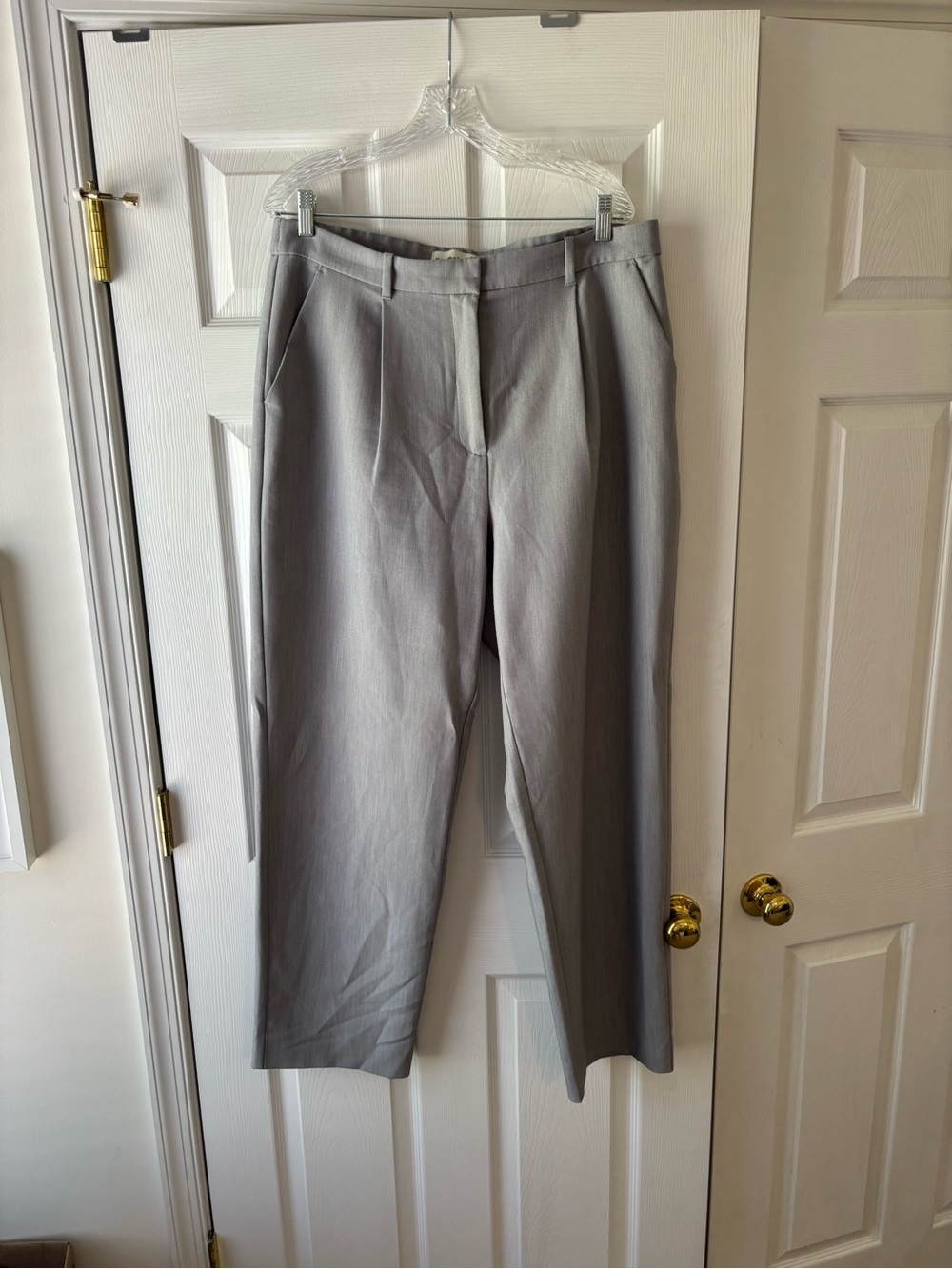 Abercrombie & Fitch Tailored Relax Straight Pant Gray 33 16 Long